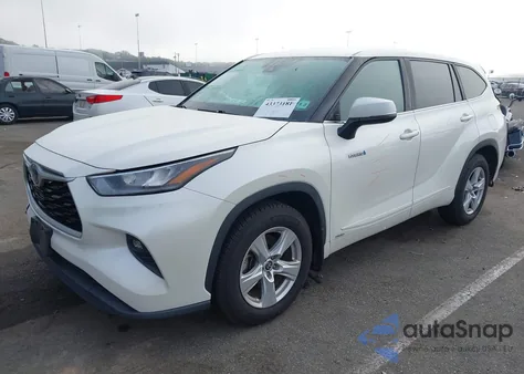2020 Toyota Highlander Hybrid Le z USA, uszkodzony, nr VIN 5TDBBRCH1LS505233